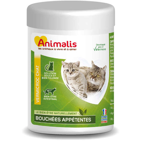 Animalis Bouchees Appetentes Vermicroc Pour Chat 40g