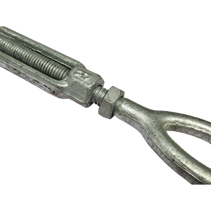 6MM, 8MM, 10MM, 12MM HOOK & EYE TURNBUCKLE WIRE STRAINER TENSION /  Galvanizer Turnbuckle