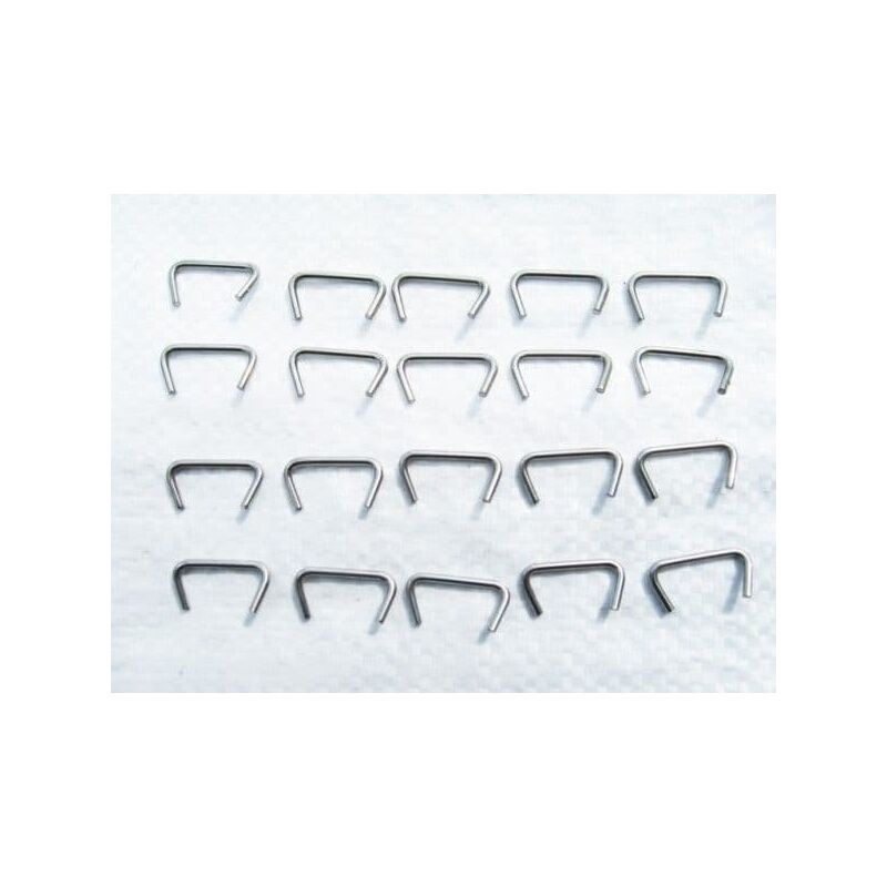 x20 6MM Shock Cord Crimping Clamps Stainless Steel Hog Rings Crimps Staples