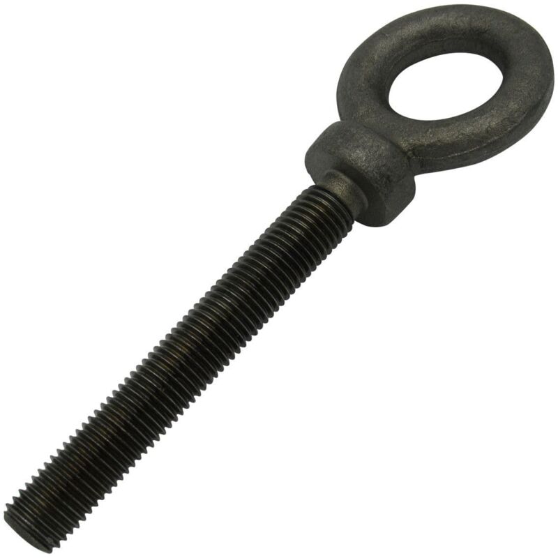 M12 Lifting Eye Bolt Long Shank Dynamo Self Colour Threaded Eyebolt