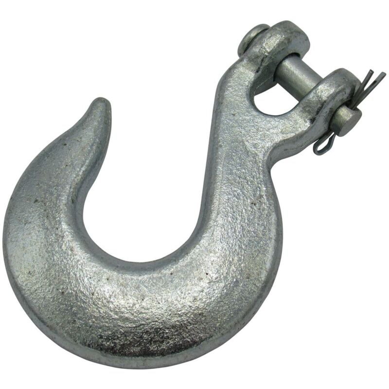 6MM Zinc Plated Clevis Slip Hook - Pull Chain 1/4 Forestry Recovery