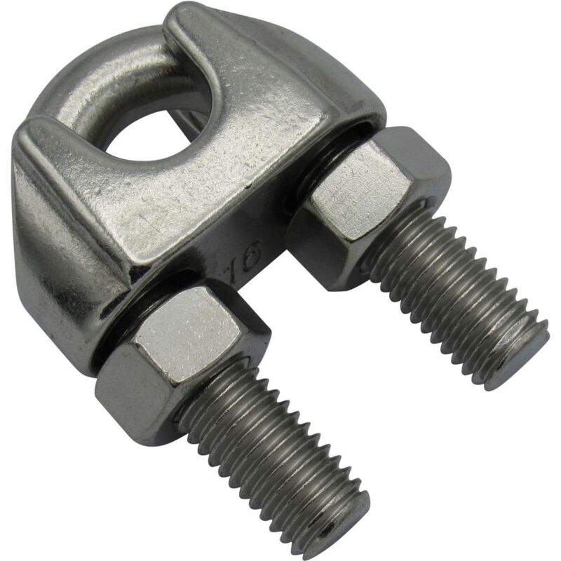 Wire Rope Bulldog Grips Stainless DIN741 22MM (Marine Grade Boat Cable