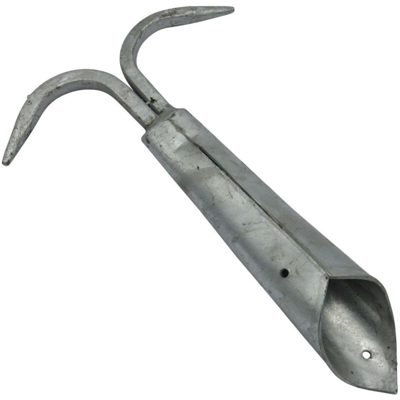 10 (254MM) Double Boat Hook Galvanised - Pole Secure
