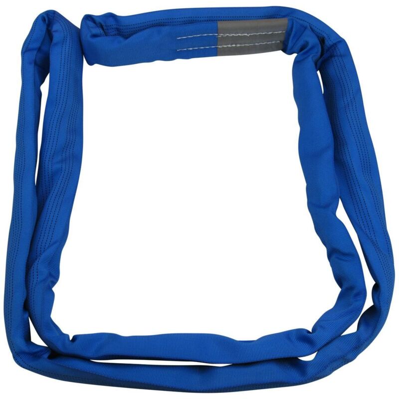 Lifting Round Sling 8 Ton 1m EWL (2m Circ Polyester Endless Strop 8000kg Blue)