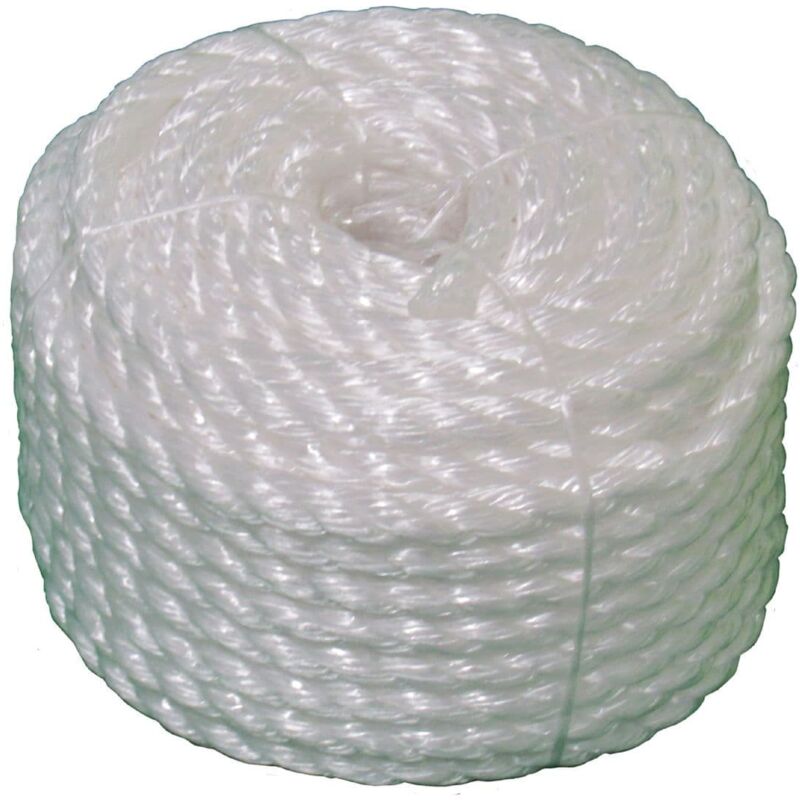12MM x 35M White Polypropylene Rope Coil - Camping Shipping Mooring Fender  Yacht