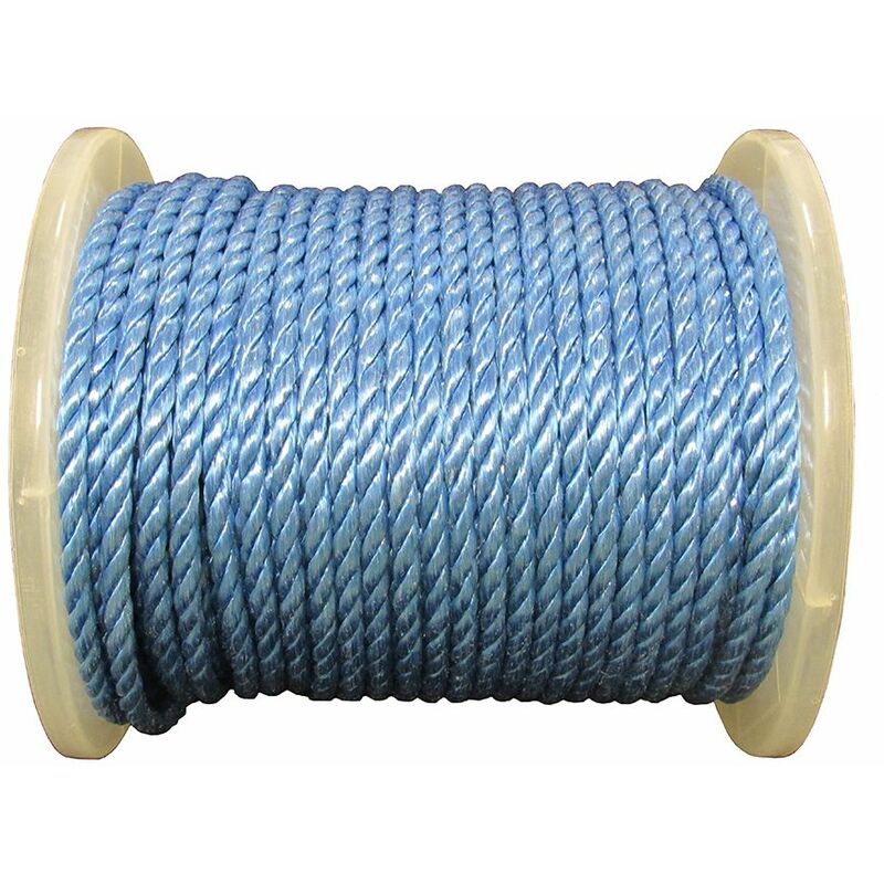 10MM x 55M Reel Blue 3 Strand Polypropylene Rope - Shipping Camping Fender  Yacht
