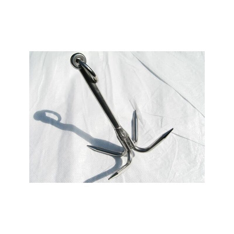Stainless Steel Grappling Hook Four Prong 3KG 375MM (Boat Hook)