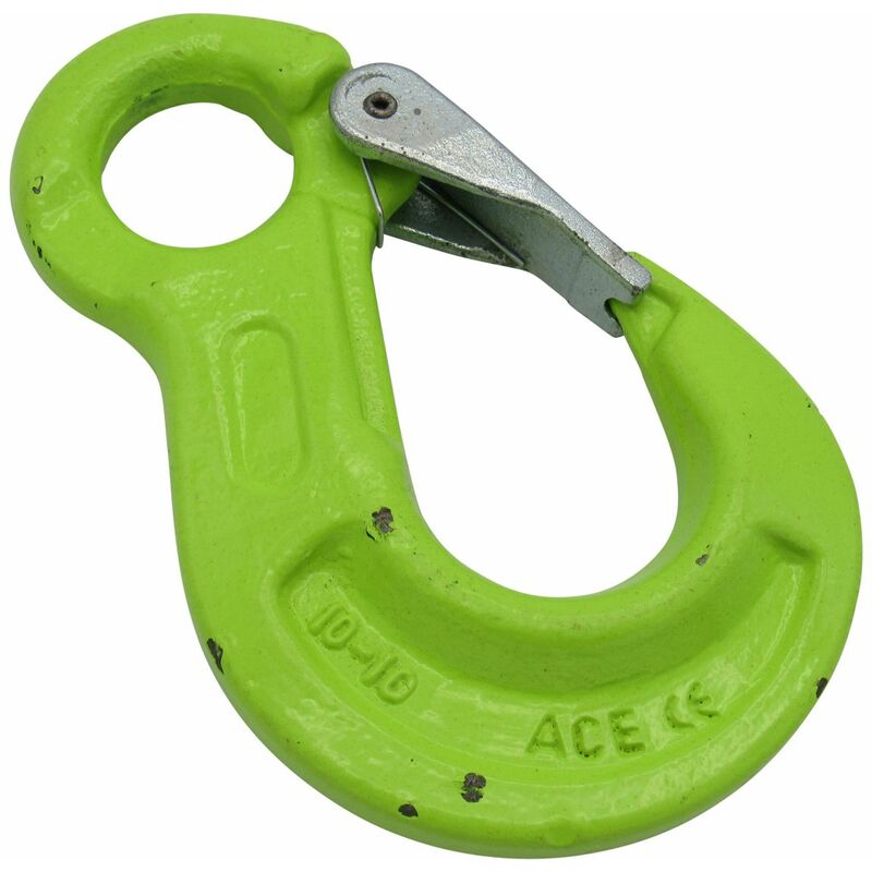 Eye Sling Hook with Latch 16MM Grade 100 (G100 10 Ton Safety Catch Chain  Lifting)