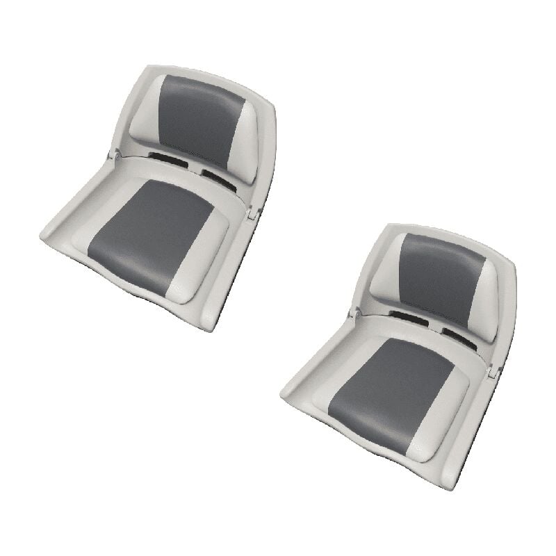 X2 Folding Marine Boat Seats - Grey & Charcoal Fishing Chairs