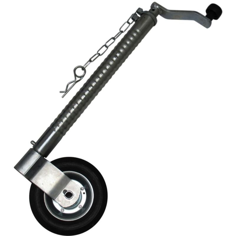 Ribbed Caravan Jockey Wheel 48MM (Solid Rubber Heavy Duty Caravan Guide)