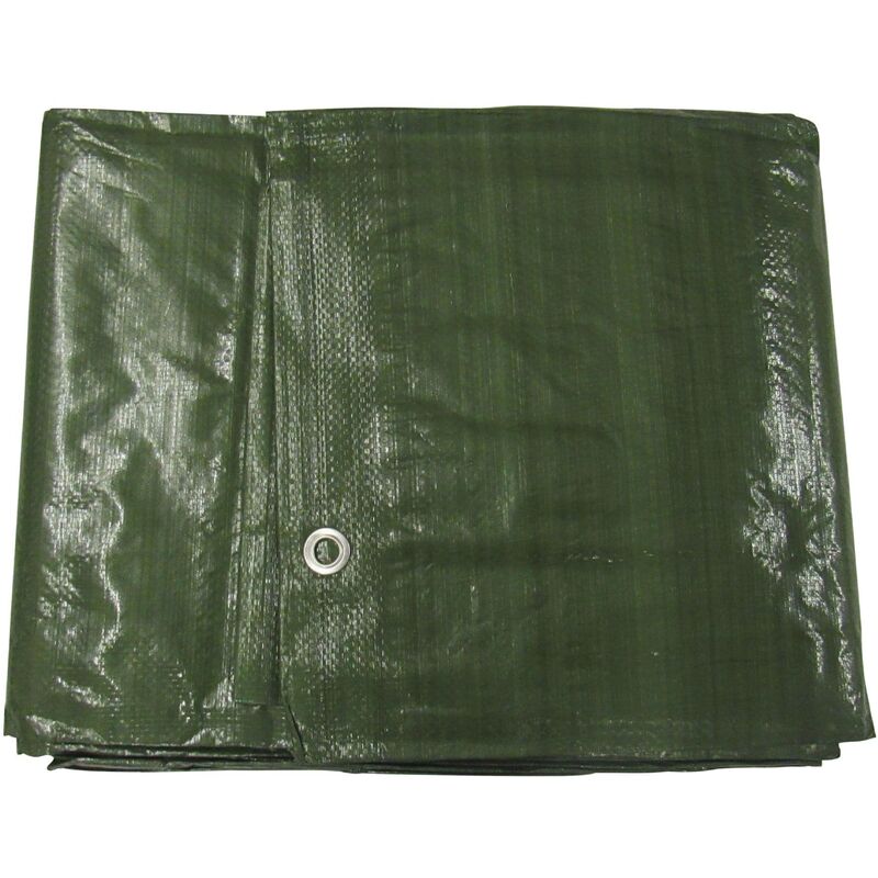 Heavy Duty Tarpaulin Ground Sheet (Waterproof Cover Tarp Eyelets Green)