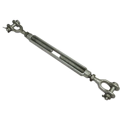 Galvanised Turnbuckle Open Body Straining Screw Jaw Jaw (US Spec Wire Tensioner) 3/8 x 6" (1/5)