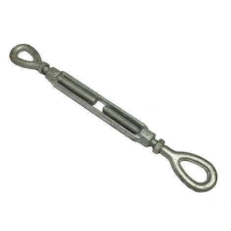 Galvanised Turnbuckle Open Body Straining Screw Eye Eye (US Spec Wire Tensioner) 3/4" x 9" (1/5)