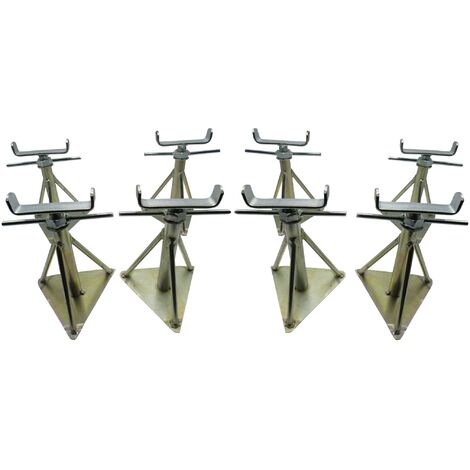 Static Caravan Axle Stands Very Small X8 (Extra Wide Mobile Home Support 7.1" - 10.4")