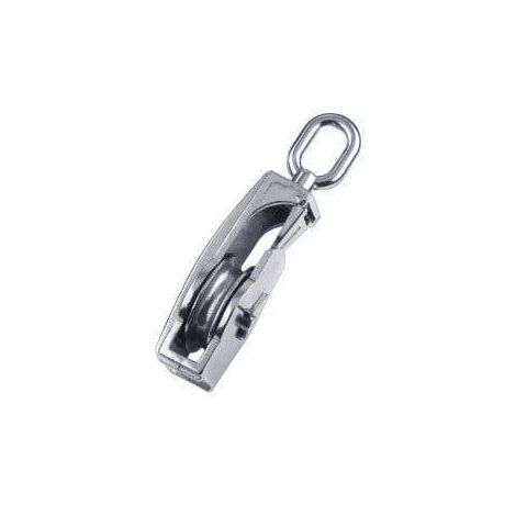 Stainless Steel Seine Pulley Block with Eye 125MM (19MM Wire Rope Metal Sheave Marine Pulling)