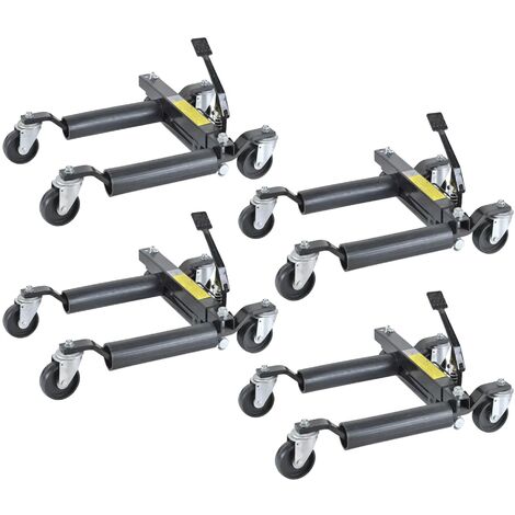 Hydraulic Vehicle Positioning Wheel Skates x4(1500LB Go Jack Car Dolly Tyre Lift)