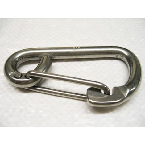 Carabiner Clip Snap Hook Formed Eye 12MM (Stainless Steel Carbine Marine Rope)