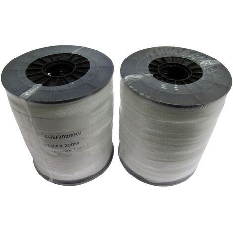 Electric Fence Tape Poly Fencing 20MM x 200M X2 (Electrified Polytape Horse Paddock White)