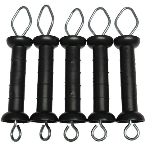 Electric Fence Gate Handle Insulators X5 (Heavy Duty Fencing Spring Hook Diamond Pin Lock)