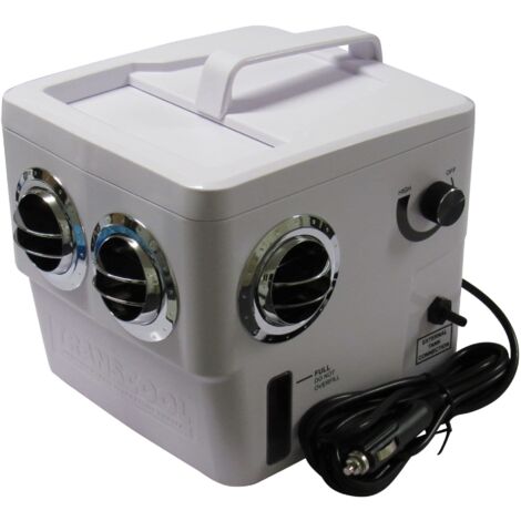 Transcool Portable Air Conditioning Unit White 12V/24V/240V (AC Evaporative 4 Vent Home Cooler Fan)