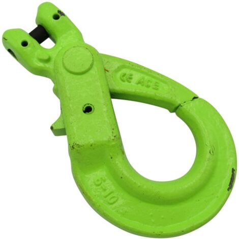 Clevis Self Locking Hook with Grip Latch 8MM Grade 100 (Lifting G10 2.5 Ton Chain Sling Lift) (1/5)