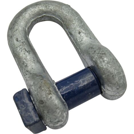 4.75 Ton Galvanised Dee Shackle With Square Head - 4750KGS Marine Boat Trawler Tested Certified (1/5)