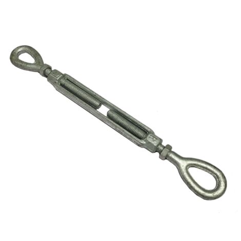 Galvanised Turnbuckle Open Body Straining Screw Eye Eye (US Spec Wire Tensioner) 1 3/4" x 18" (1/5)