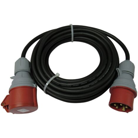 3 Phase Extension Lead 10M (450V 5 Pin Hook Up Cable 16A Heavy Duty Extension)