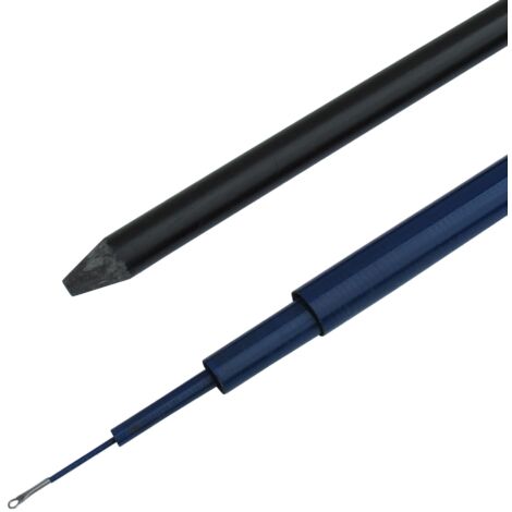 Telescopic Flag Pole Windsock Mast with Support Stake 8M Blue (Fibreglass Extending Retractable Camping Garden Festival)