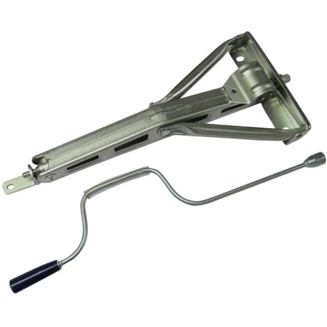 Corner Steady Jack Leg 29" with Winding Handle (Galvanised Caravan Support Wheel Brace)