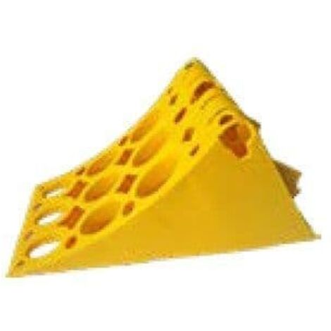 Heavy Duty Wheel Chocks Plastic x2 (Yellow Tyre Truck Trailer Caravan Car)
