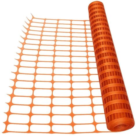 Plastic Barrier Mesh Fencing Orange 50M (Temporary Fence Garden Safety Work Site)