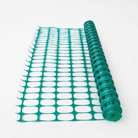 Plastic Barrier Mesh Fencing Green 50M (Temporary Fence Garden Safety Work Site)