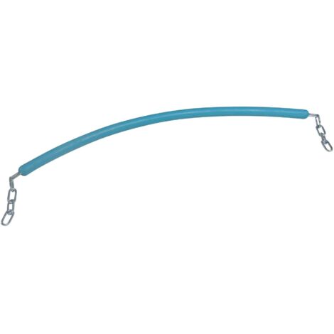 Rubber Coated Stable Stall Chain (Pastel Blue Plain End Horse Door Guard)