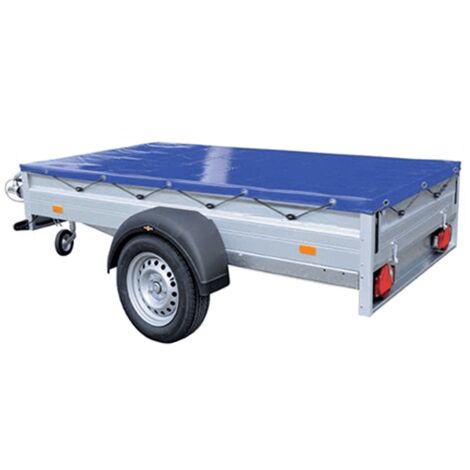 Waterproof Trailer Cover Tarp Tie Down with Bungee Cord 10FT x 8FT (Heavy Duty)