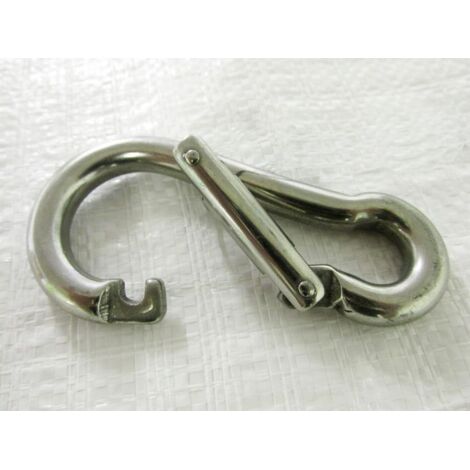 Wide Opening Snap Carabina Clip 11MM - Without Eyelet (Stainless Steel Spring Carabiner Rope Carbine Hook)