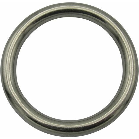 STAINLESS STEEL ROUND O RING WITH CENTRE BAR WEBBING ROPE MOORING 8mmx50mm