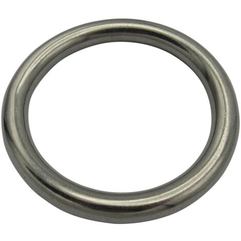Stainless Steel Round O Ring 4MM x 40MM (Marine Webbing Rigging Mooring Corrosion Resistant)