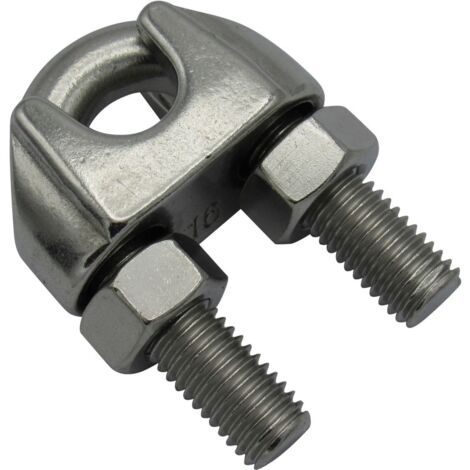 Wire Rope Bulldog Grips Stainless DIN741 3MM (Marine Grade Boat Cable Clip Clamp) (1/5)