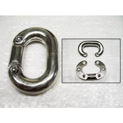 Stainless Steel Split Connecting Link 5MM (316 Grade Chain Quick Repair Mending Shackle)