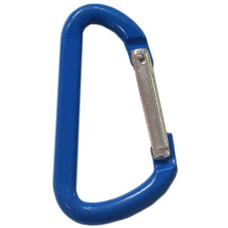 Asymmetric Carbine Carabiner Hook 6MM (Blue Aluminium Spring Snap Fastener)