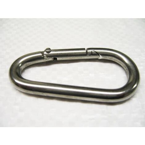 Stainless Steel Carbine Hook Egg Shaped 6MM x 60MM (Carabiner Snap Hook)