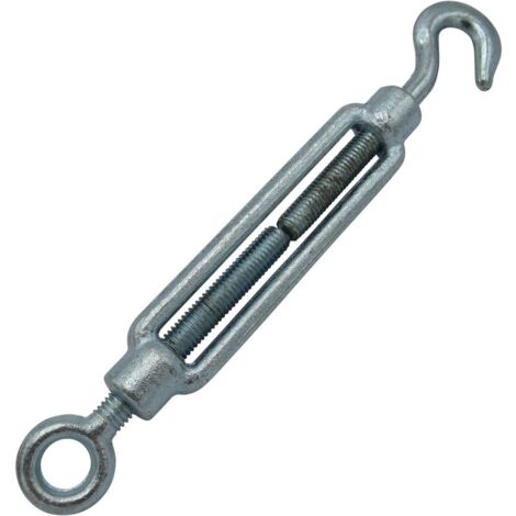 x1 M5 Galvanised Forged Straining Screw Hook Eye - Caravan Turnbuckle Open Body