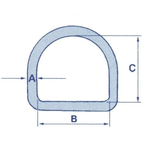 Stainless Steel D Ring 8MM x 50MM (Rigging Hardware Webbing Buckles)