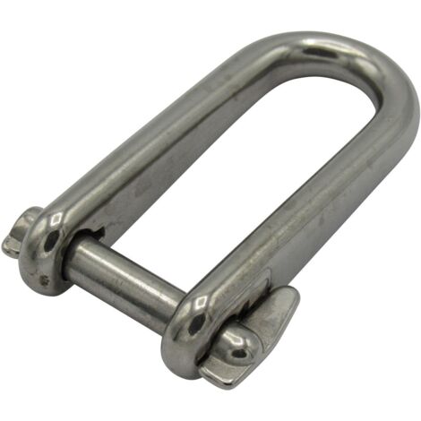 Key Pin D Shackle with Bar 6MM Stainless Steel (Marine Boat Rigging Dee) (1/5)
