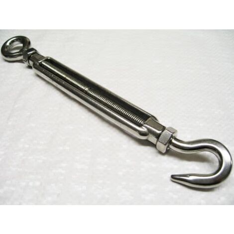 Stainless Steel Hook And Eye Turnbuckle M5 8MM (Straining Screw Barrel Open Body Tensioner)