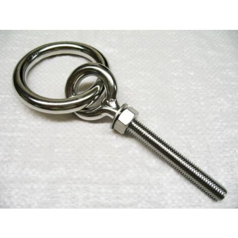 Stainless Steel Ring Eye Bolt 6MM (Eyebolt Ringbolt Long Shank Marine Boat)