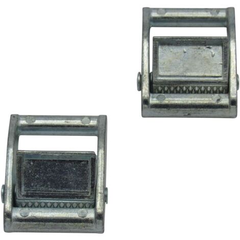 Pressed Cam Buckles 25MM x2 (250KG Zinc Plated Metal Cambuckle Tie Down Flap Clip) (1/5)