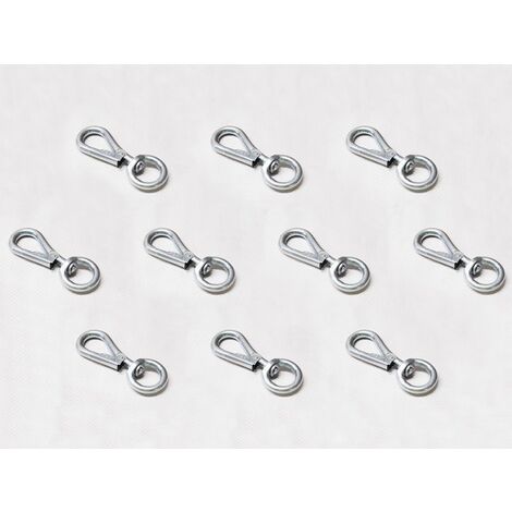 X10 4" Zinc Plated Swivel Spring Snap Hooks Eye Gate Clip Inch Attach Connect 