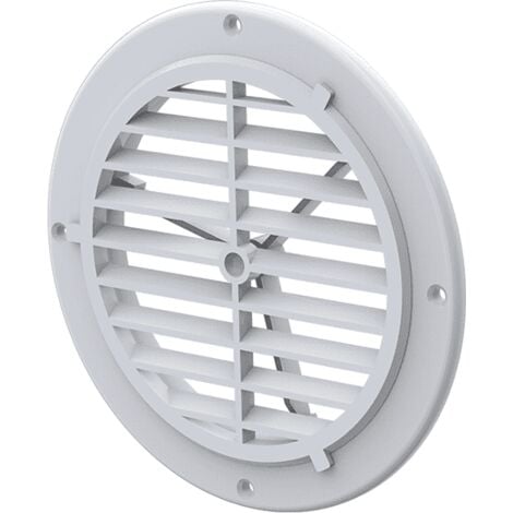 165MM X 125MM White Circular Air Vent Cover - Round UV PP Ventilation Motorhome